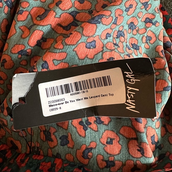 Nastygal cowl neck cami top leopard print - Picture 3 of 4